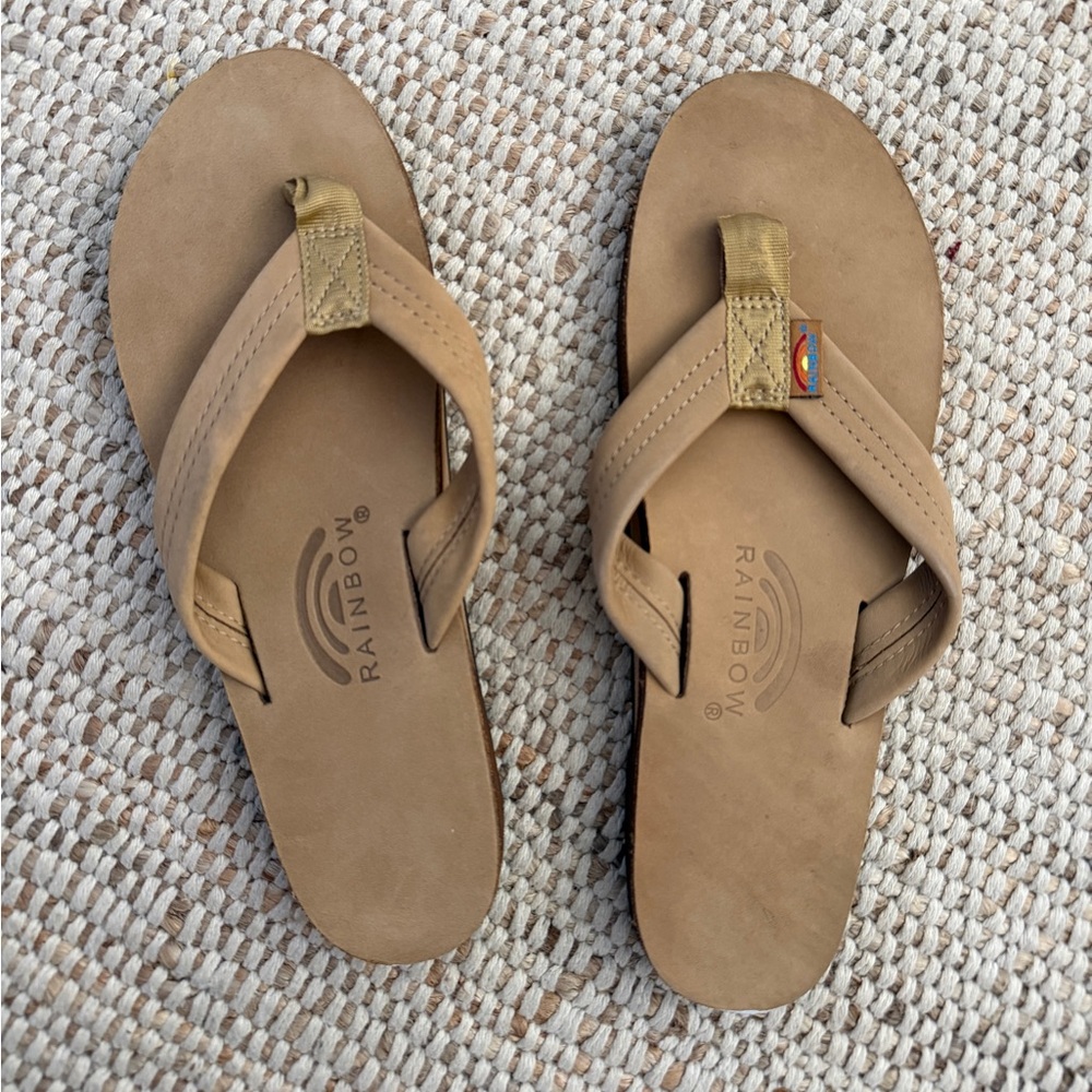 Rainbow Flip flop Tan Sandals Women’s